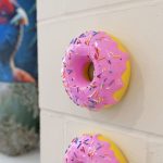 Doughnut Sculpture in our Showroom Wall Mounted