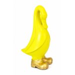 Painted Duck in Gold Boots - Yellow