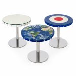 70cm Upholstered Tables with Chrome Base