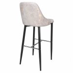 Bespoke Duncan Bar Stool - Gold Fabric - Back