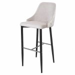 Bespoke Duncan Bar Stool - Gold Fabric - Back