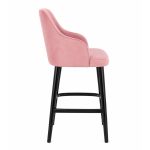 Lugana Powder Pink Bar Stool - Side