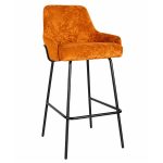 Camden Bar Stool - Sunset Fabric with Black Frame